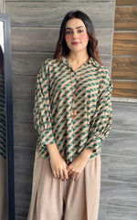 Olive mocha stripe set