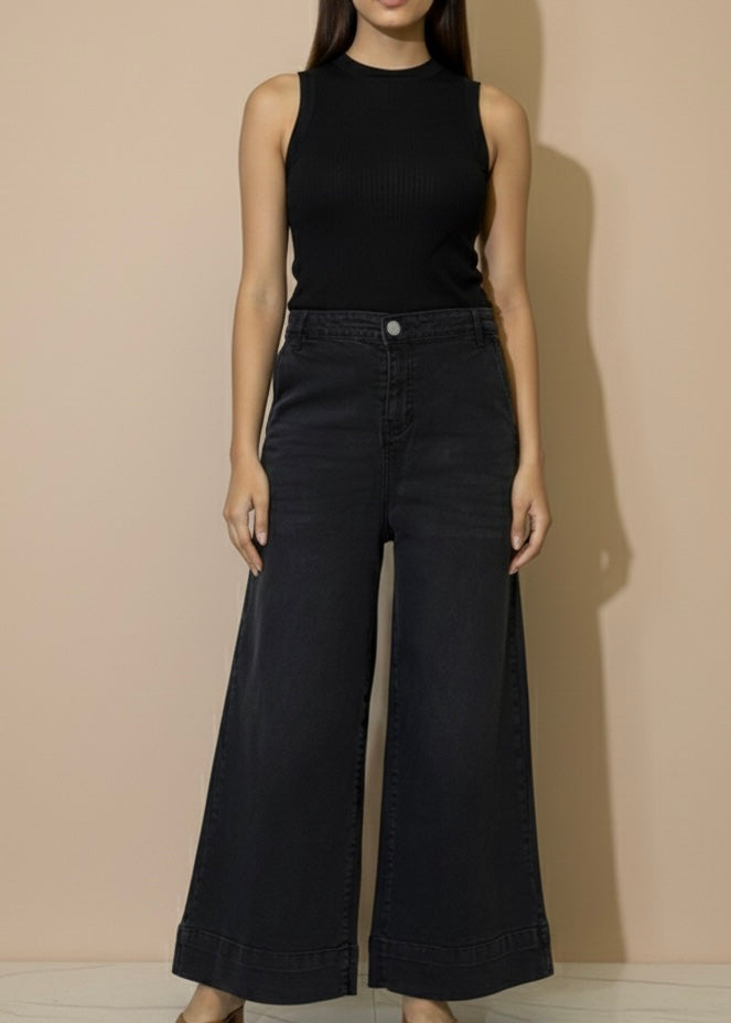 Back culottes jeans