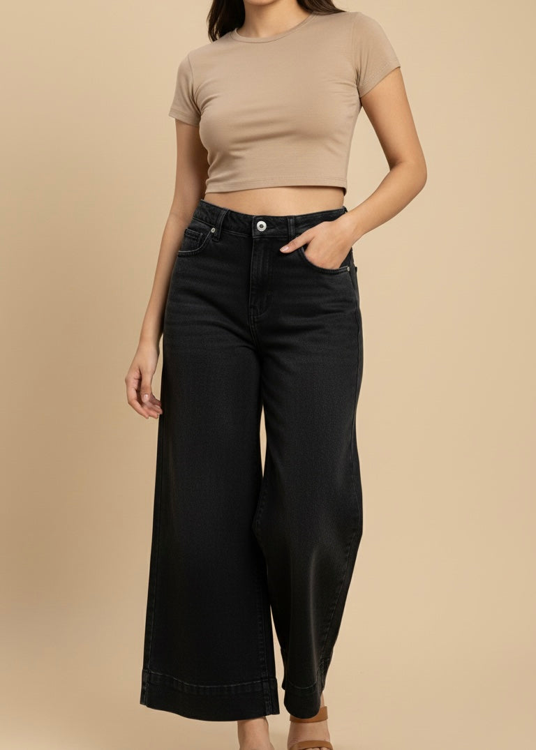 Back culottes jeans